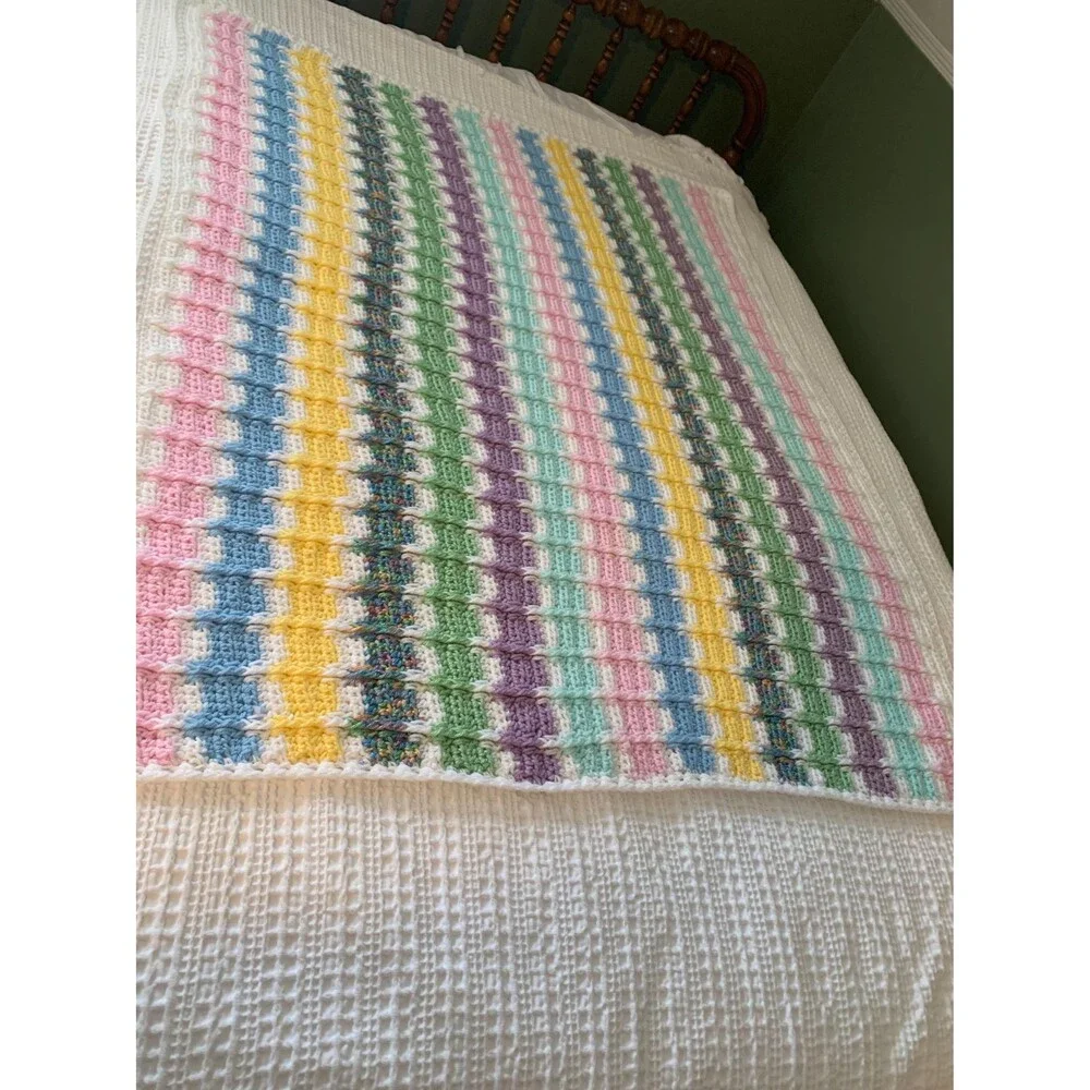 Crocheted Baby Afghan Crib Blanket